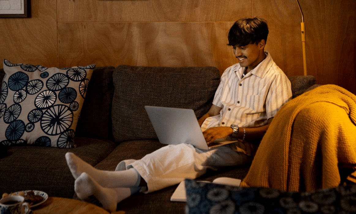 Student studying online, showcasing the flexibility of earning an online bachelor's degree from the University of Canterbury.