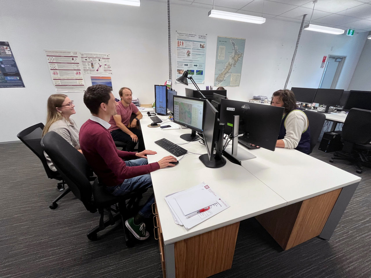 people working in the GeoHealth Laboratory