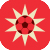 Graphic of a soccer ball on a red background.