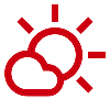 icon of clouds and the sun