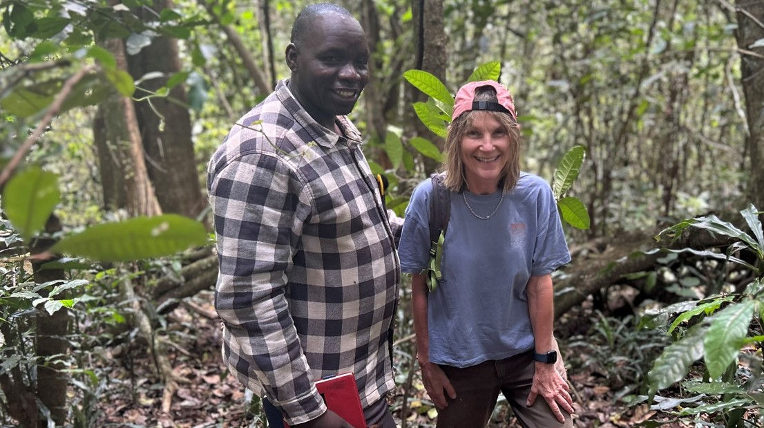 Researcher Hazel Chapman in Nigeria with Misa