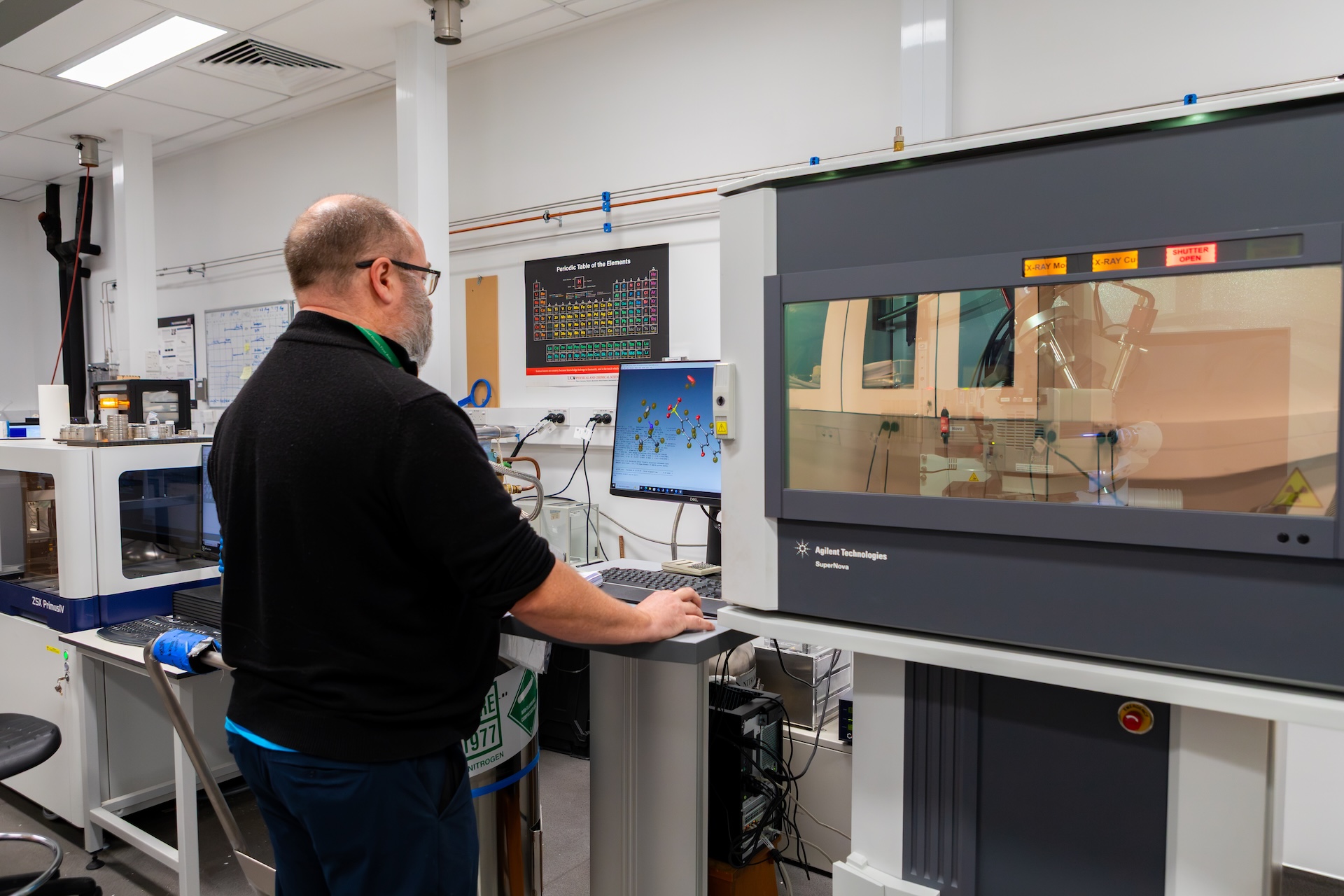 Person using the Single Crystal X-ray Diffractometer.