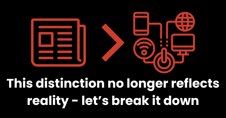This distinction no longer reflects reality - let's break it down. 
