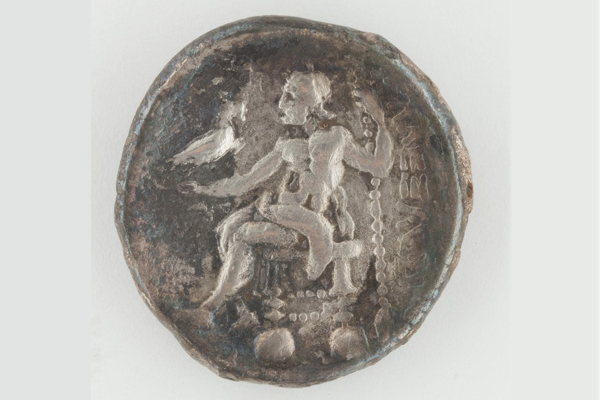 Seated Zeus facing left