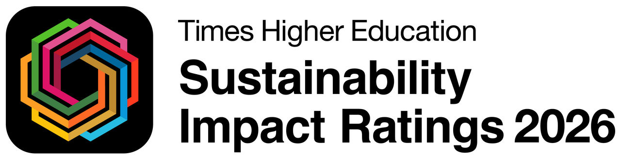 Times Higher Education (THE) logo crest for Sustainability Impact Ratings 2026.