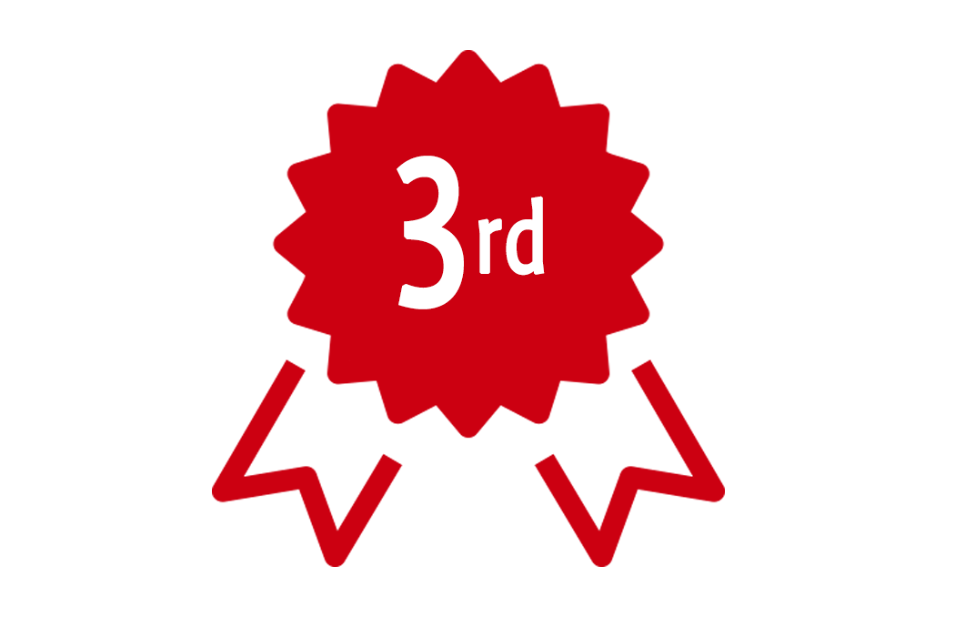 Icon of a third-place ribbon prize.