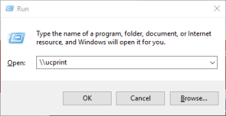 Run command for windows print setup other printers