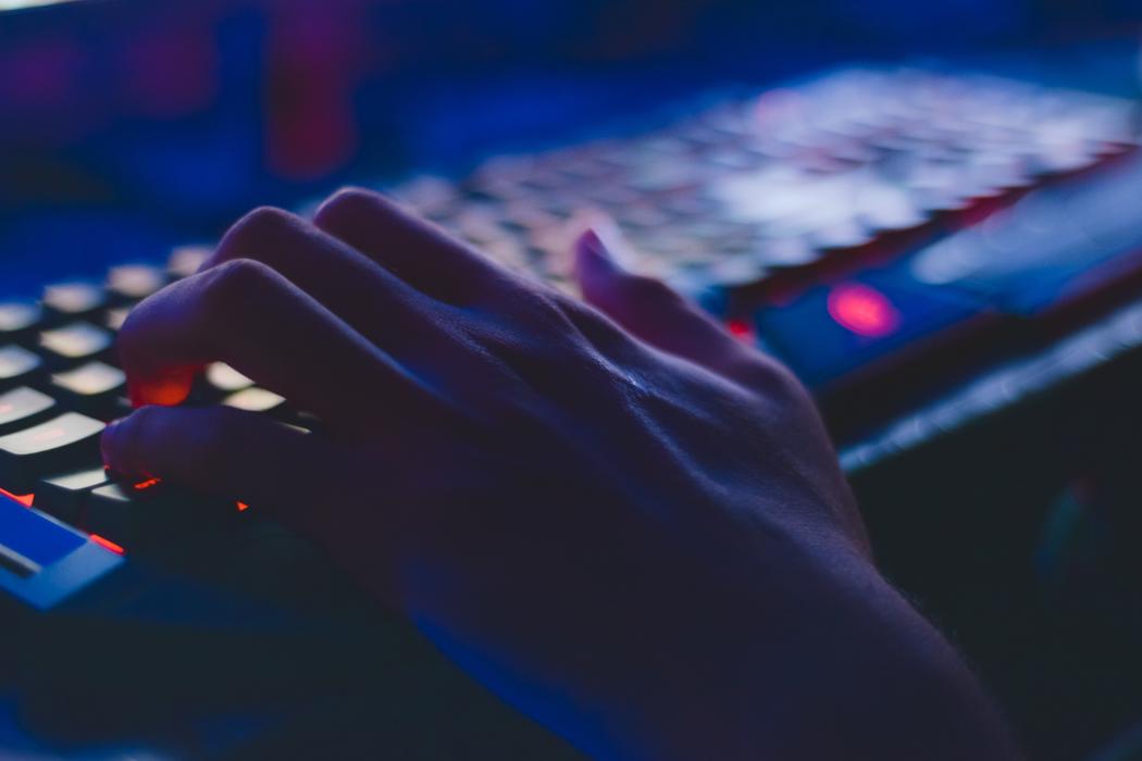 Hand on Keyboard Hand on keyboard