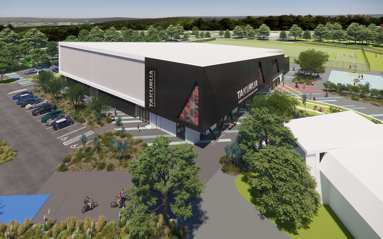 Takurua recreation centre exterior concept.