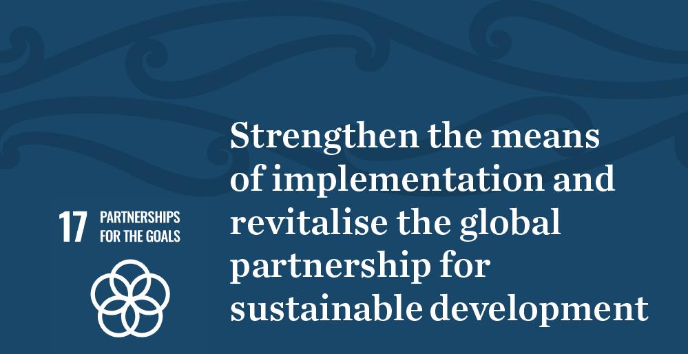 SDG 17 - Partnerships for the Goals. Strengthen the means of implementation and revitalise the global partnership for sustainable development.