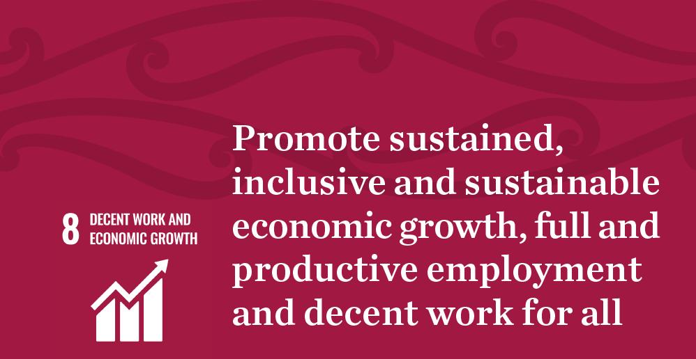 SDG 8 - Decent Work and Economic Growth. Promote sustained, inclusive and sustainable economic growth, full, and productive employment and decent work for all.
