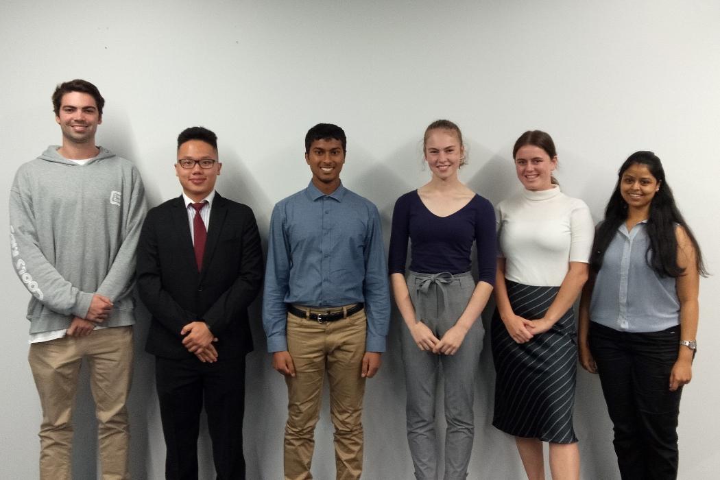 The team working on the SPCA consulting project (left to right): Jessica MacDonald, Abigail Field, Alex Gan, Pooja Chindalur and Shenal Fernando.