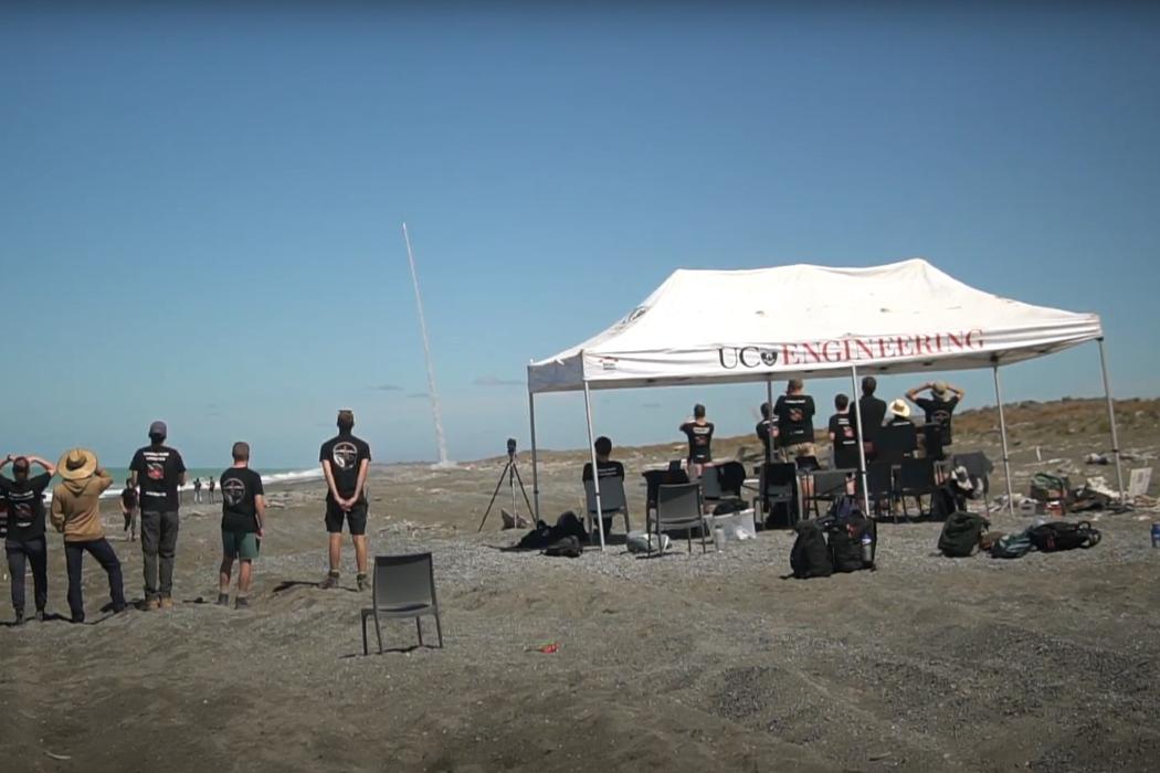 UC Aerospace Club - Into the Black III rocket launch Kaitorete Spot Jan 2022