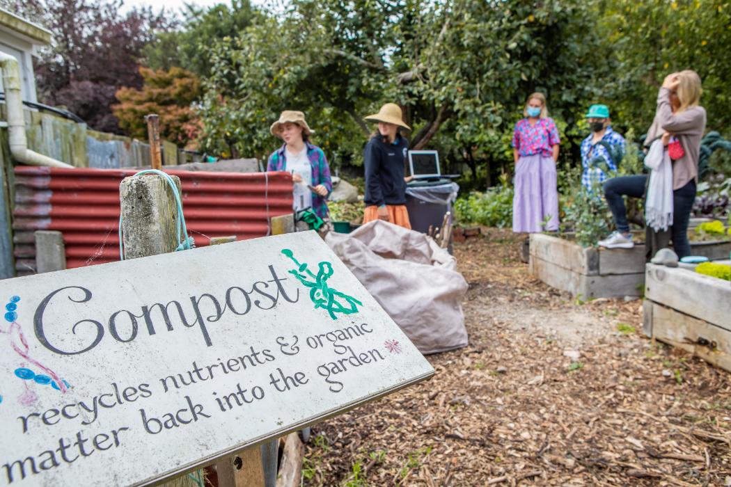 Composting at Community Garden