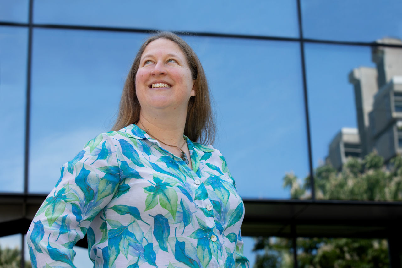 Picture of Woman Looking Towards Sky