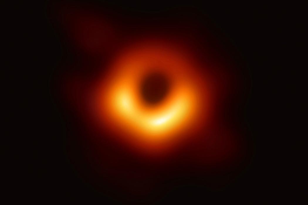 The image of a black hole captured by the Event Horizon Telescope. Photograph: EHT Collaboration