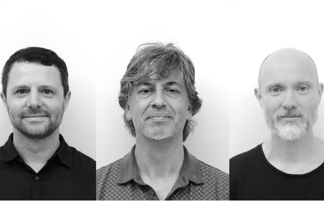 UC Music’s (from left) Senior Lecturer Dr Justin DeHart (percussion), Professor Mark Menzies (violin, viola), and Senior Lecturer Dr Reuben de Lautour (piano), of cLoud Collective, perform world premieres of new work on 5 December