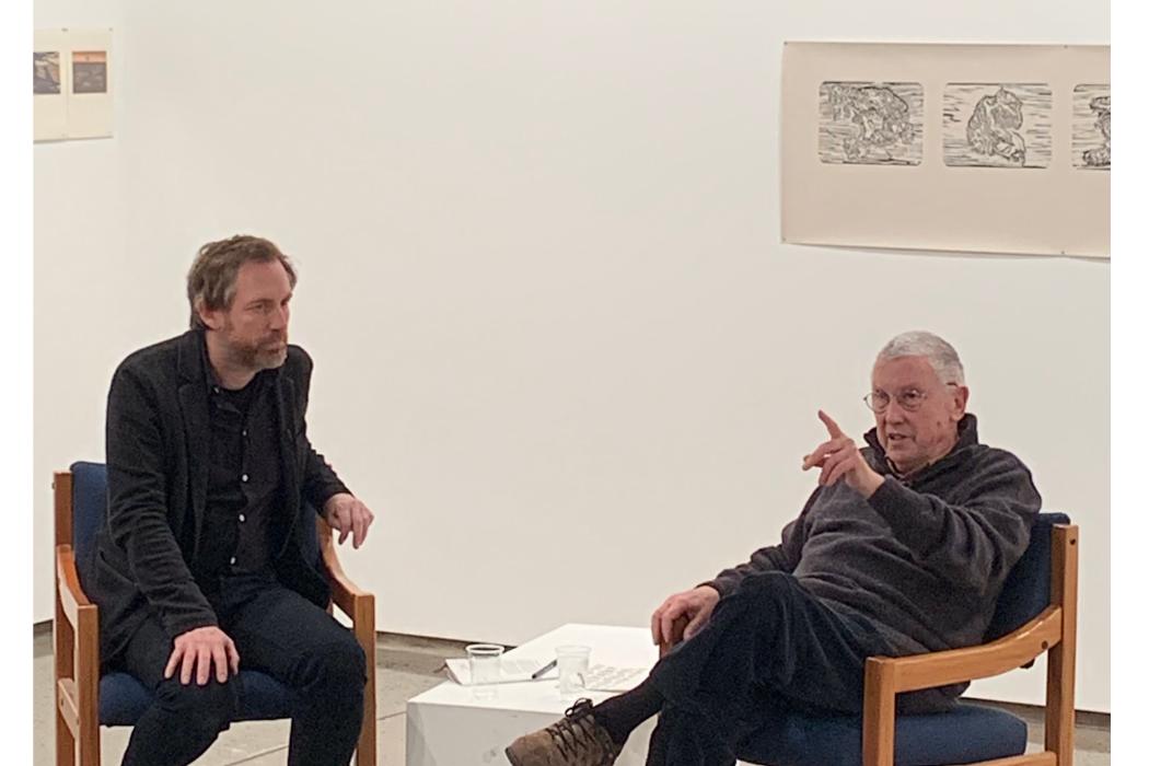 <img src="https://www.canterbury.ac.nz/news/2020/Barry-Cleavin_5411159371270192923.jpg" alt="Renowned printmaking artist, UC graduate and former lecturer, Barry Cleavin (right) returned to UC for the opening of his exhibition at the Ilam Campus Gallery and an artist talk with UC Head of Fine Arts Aaron Kreisler (left)." style="    " class="img-responsive additional-image">