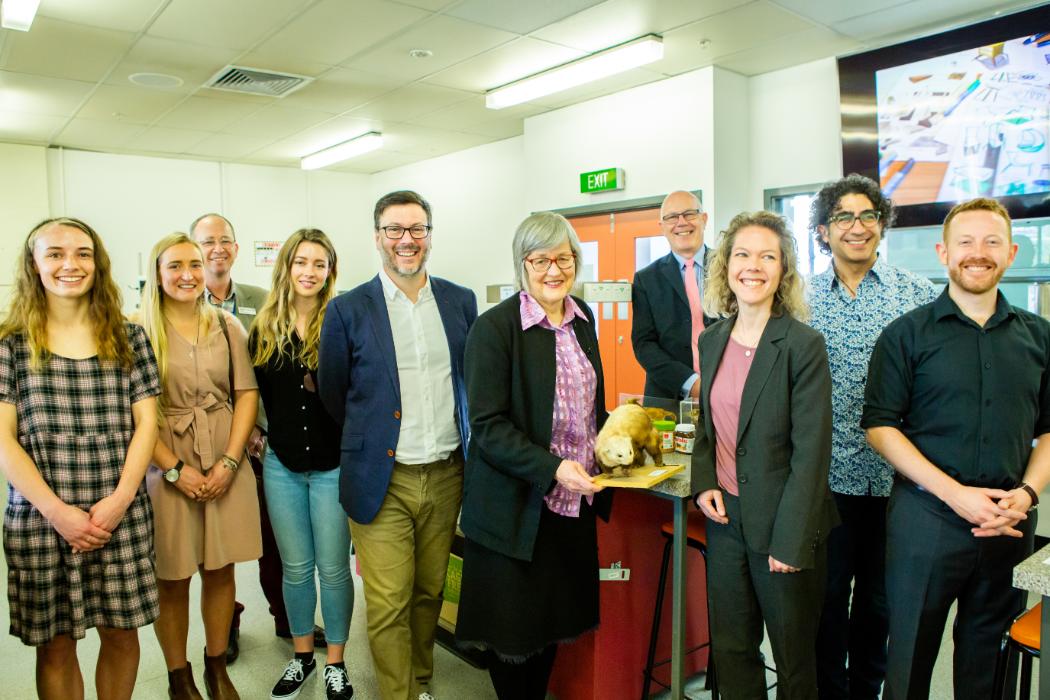 Minister Eugenie Sage, DOC and UC Research team