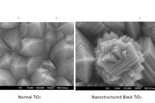 Researchers at the SiMAP Institute were intrigued that the material could be the same as white TiO2 according to analysis, but instead of the typical smooth pyramid crystals of TiO2, the French team, led by Professor Raphaël Boichot, found that the c