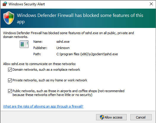 X2Go Firewall