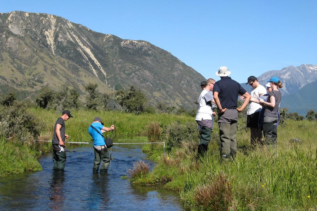 Water Resource Students Working in Stream