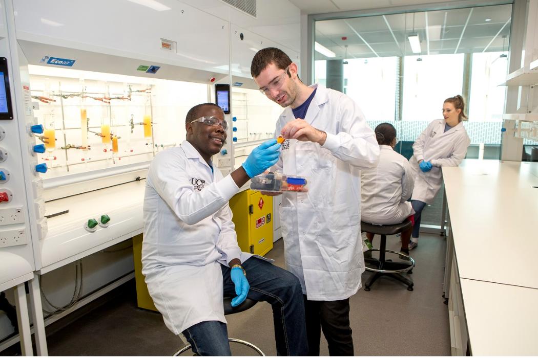 Chemistry students in a lab