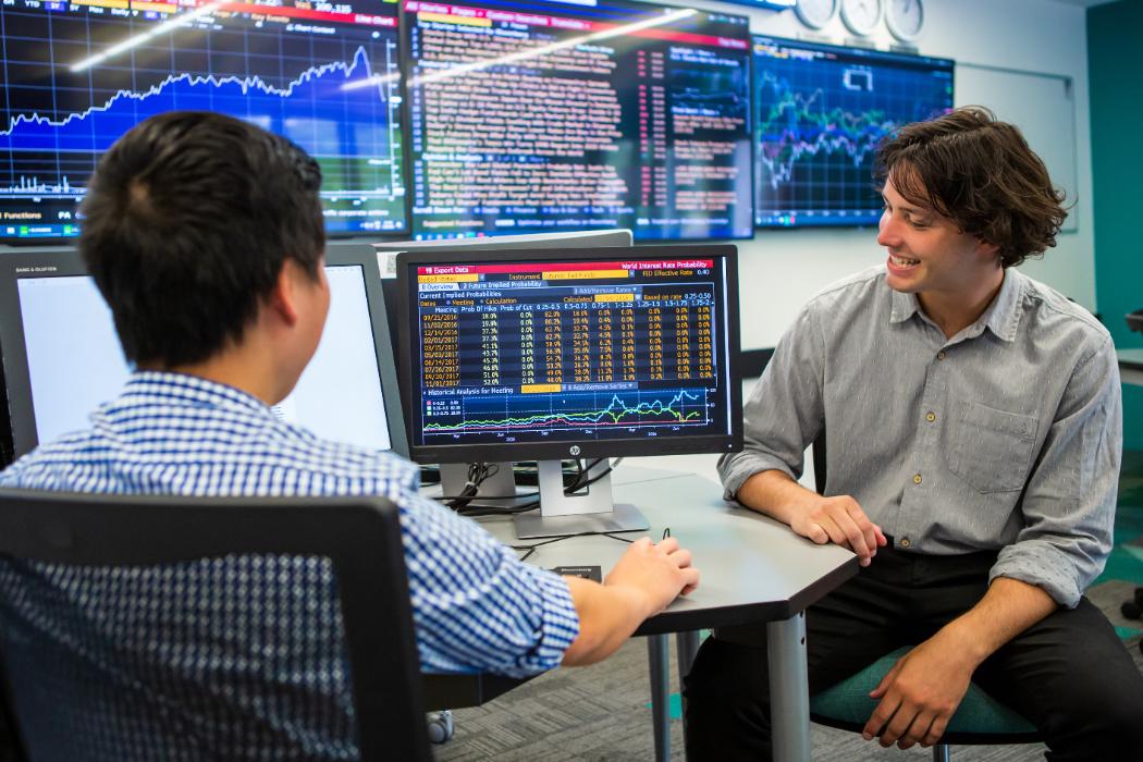 Students in UC's Trading Room