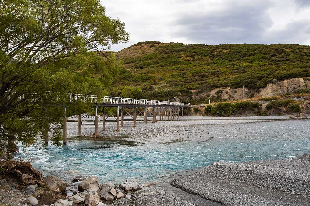 Bridge over South Island braided river
