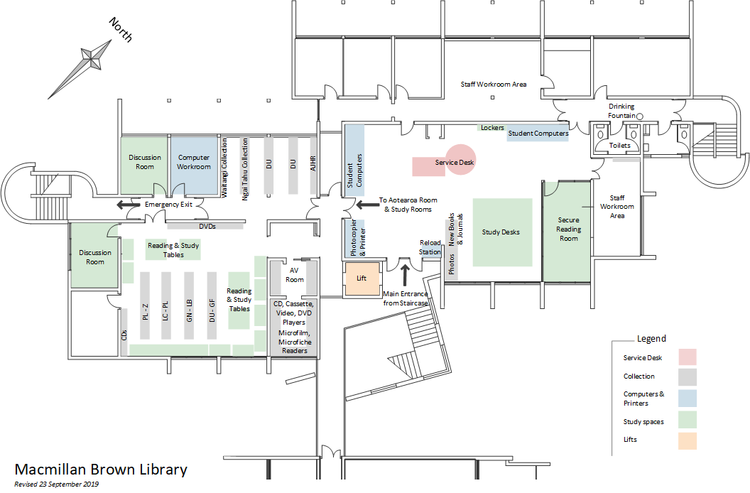 Macmillan Brown Library Floor Plan